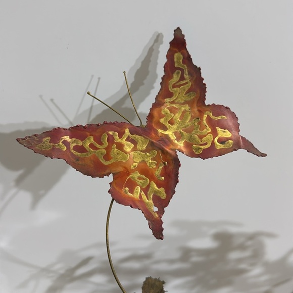 Elegant Butterfly Metal Sculpture - Picture 2 of 5